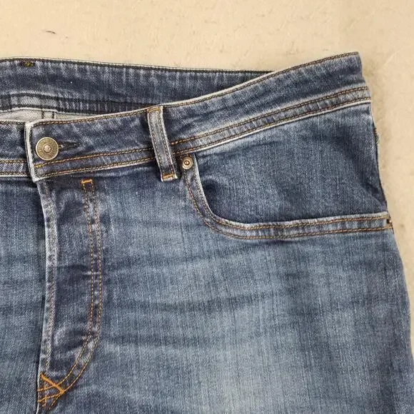 Diesel Jeans Mens 38 Blue Denim Straight Leg Button Fly Stretch Casual Pants